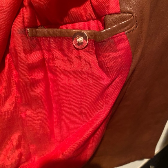 Acne Studios Brown Leather Motorcycle Jacket - Picture 5 of 5